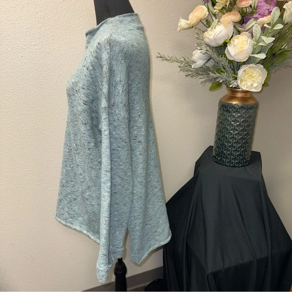 Jodifl Blue Speckled Knit Sweater S Cozy Lightweight Long Sleeve Pullover - Picture 2 of 8